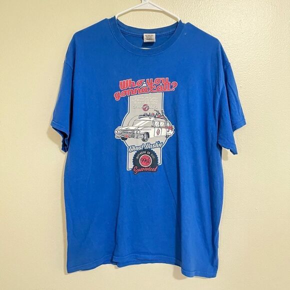 Ghostbusters Ghost Mobile Graphic Gildan T-Shirt Blue Short Sleeve Men's Large - Picture 2 of 7